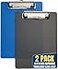 1InTheOffice Small Clipboards 6x9 Plastic Memo Size Translucent BlueTranslucent Black 6 x 9 Clip Board Mini 2