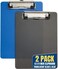 1InTheOffice Small Clipboards 6x9 Plastic Memo Size Translucent BlueTranslucent Black 6 x 9 Clip Board Mini 2