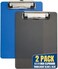 1InTheOffice Small Clipboards 6x9 Plastic Memo Size Translucent BlueTranslucent Black 6 x 9 Clip Board Mini 2