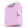 Hongri Clipboard with Storage PalePink 85 x 11 Folder Nursing Side Opening Heavy Duty with Dual Compartment Smooth Writing for Teacher Size 133 x 94 x 15 in Office School Supplies
