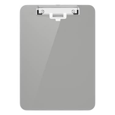 Hongri Plastic Clipboard with Pen Holder Gray 85x11 Letter Size Clip Board for Classroom Office Students Nurses and Women Low Profile Clip Size 125 x 9 in