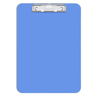 Hongri Plastic Clipboard with Pen Holder Blue 85x11 Letter Size Clip Board for Classroom Office Students Nurses and Women Low Profile Clip Size 125 x 9 in
