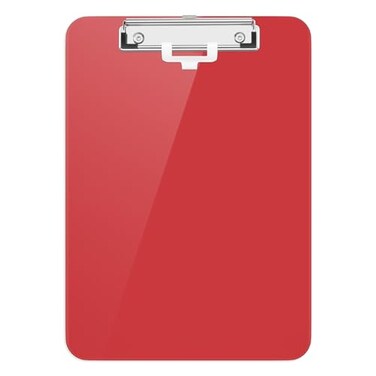 Hongri Plastic Clipboard with Pen Holder Red 85x11 Letter Size Clip Board for Classroom Office Students Nurses and Women Low Profile Clip Size 125 x 9 in