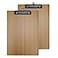 Enyuwlcm Wooden Clipboard Durable MDF Clipboard A4 Letter Size for Office Low Profile Clip 2 Packs Brown