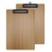 Enyuwlcm Wooden Clipboard Durable MDF Clipboard A4 Letter Size for Office Low Profile Clip 2 Packs Brown