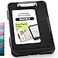 Sooez Reinforced Clipboard with Storage Inner Plastic Folder Attached Heavy Duty Plastic Clip Boards 85x11 with Pen Holder High Capacity Nursing Clipboard for Teacher Office Home Letter A4 Size