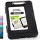 Sooez Reinforced Clipboard with Storage Inner Plastic Folder Attached Heavy Duty Plastic Clip Boards 85x11 with Pen Holder High Capacity Nursing Clipboard for Teacher Office Home Letter A4 Size