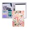 Ospelelf Padfolio for Women PU Leather Portfolio Cute Binder Foldable Recipe Clipboard Purple Phone Pocket