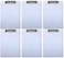 Trade Quest Clipboard Dry Erase Surface 9 x 125 Letter Size Low Profile Clip Whiteboard Pack of 6