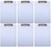 Trade Quest Clipboard Dry Erase Surface 9 x 125 Letter Size Low Profile Clip Whiteboard Pack of 6