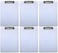Trade Quest Clipboard Dry Erase Surface 9 x 125 Letter Size Low Profile Clip Whiteboard Pack of 6