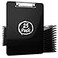 Kiggos 25 Pack Plastic Clipboards Black Clip Boards with Low Profile Metal 125 x 9 Inch Letter Size Bulk Class Set Black Acrylic Hanging Hook Holds 100 Sheets