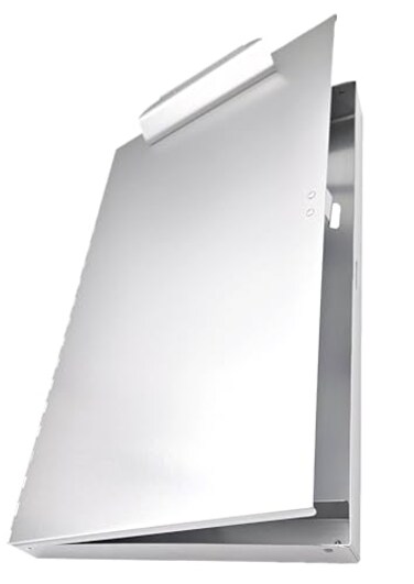 Ruby Paulina 11x17 Clipboard Aluminum Storage Box Featuring a High Capacity Clip