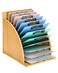 HULISEN Clipboard Holder Wooden Clipboard Organizer with Raised Side Panel Clip Board Storage Rack for Classroom and Office Clip Boards not Included