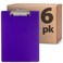 Officemate Recycled Plastic Clipboard Letter Size Purple Pack of 6 83085
