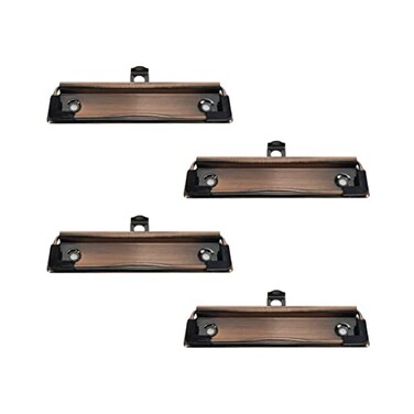 Pastlla 4Pcs Clipboard Clips 472 Metal Mountable Clipboard Clamp Hardware with Rubber Grip Hanging Hole to Create Low Profile Clipboards Document File Board Office Supplies Red Bronze