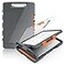 Sooez Original Clipboard with 2 Storage Pen Holder Heavy Duty Clip Boards 85x11 with Dual Storage Clearview Dry Erase Coach Clipboard with Real Hinge High Capacity School Office Supplies