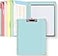 HAUTOCO Clipboard Folio with Refillable Notepad for Letter Size 11 x 85 5 Dividers with 10 Pockets Elastic Pen Holder and File Folder Labels Spiral Nurse Clipboard ArtboardBlue