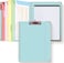 HAUTOCO Clipboard Folio with Refillable Notepad for Letter Size 11 x 85 5 Dividers with 10 Pockets Elastic Pen Holder and File Folder Labels Spiral Nurse Clipboard ArtboardBlue