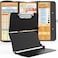 Cooperwin Clipboards Nursing Clipboard Trifold Foldable 3 Layers Aluminum Nurse Clipboards with Nursing Edition Cheat Sheets Folding Pocket Size for Students Nurses and Doctors Black