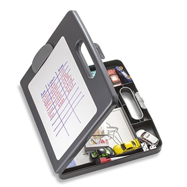 Officemate Clipboard Box for Activities with Dry Erase Board LetterA4 Size Charcoal 83383