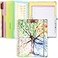 Ospelelf Clipboard with Storage 85 X 11Padfolio Organizer Spiral Portfolio Letter Size with Notepad Pen Holder 5 Extra Folder Divider Pages Elastic Closure Nurse Office Essentials Tree Seasons