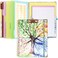 Ospelelf Clipboard with Storage 85 X 11Padfolio Organizer Spiral Portfolio Letter Size with Notepad Pen Holder 5 Extra Folder Divider Pages Elastic Closure Nurse Office Essentials Tree Seasons