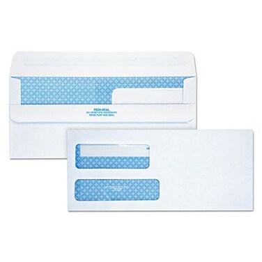 Quality Park 9 SFI Double Window Envelopes RediSeal White Wove 250 per Pack 24519