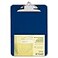 Nature Saver 01542 Plastic Clipboard Recycled 1Inch Cap 9Inch x12Inch Blue