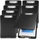 Epakh 7 Pcs Clipboard with Storage Bulks Plastic Storage Foldable Nursing Clipboard with Low Profile Clip for Student Teacher Nurse Employee 95 x 135 Inch