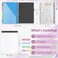 Sooez Clipboard with Refillable Notepad Clipboard Folder with 10 Storage Pockets for Letter Size Spiral Clipboard Notebook Cute Portfolio for School Office Nursing
