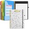 Sooez Clipboard with Refillable Notepad Clipboard Folder with 10 Storage Pockets for Letter Size Spiral Clipboard Notebook Cute Portfolio for School Office Nursing