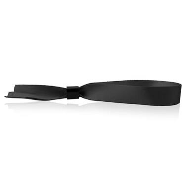 Wristco 100 Black Cloth Event Wristbands Plastic Closure to Prevent Transfer or Reuse PremiumGrade Fabric Bracelets for Party Entry Summer Camp VIP Identification Drink Ticket ID