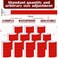 Tudomro 2400 Pack Neon Paper Wristbands Bulk Waterproof Lightweight Adhesive Concert Events Party for Hand Wrist Arm IdentificationRed