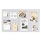 Rokeblau 24 x 16 Large Bulletin Board Decorative Felt Pin Board 035 Thick Foldable Photo Display Board with SelfAdhesive Tape Vision Board for School Home Kitchen Office WallsSliver Grey