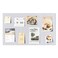 Rokeblau 24 x 16 Large Bulletin Board Decorative Felt Pin Board 035 Thick Foldable Photo Display Board with SelfAdhesive Tape Vision Board for School Home Kitchen Office WallsSliver Grey
