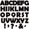 Qyeahkj 150 PCS Large 6 Bulletin Board Letters Set Black Classroom Alphabet Cutout Letter for Bulletin Board Display Home School A Great Helper to Inspire Students Learning Interest