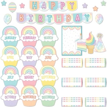 Teacher Created Resources Pastel Pop Happy Birthday Mini Bulletin Board TCR8415