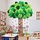 Mooliwe Classroom Tree Bulletin Board Set DIY 3D Cardboard Tree with Paper Pom Poms Kraft Craft Bulletin Board Wall 3D Decorations for School Elementary Teacher Chalkboard Green8 10 12 Inch