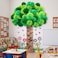 Mooliwe Classroom Tree Bulletin Board Set DIY 3D Cardboard Tree with Paper Pom Poms Kraft Craft Bulletin Board Wall 3D Decorations for School Elementary Teacher Chalkboard Green8 10 12 Inch