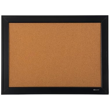 Quartet Cork Board Bulletin Board 17 x 23 Framed Corkboard Black Frame Decorative Hanging Pin Board Perfect for Office Home Decor Home School Message Board or Vision Board 79281