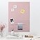 Navaris Fabric Memo Bulletin Board 12 x 17 Velvet Memory Board for Wall to Display Photo Collages Pictures Notes Includes 6 Push Pins Pink