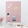 Navaris Fabric Memo Bulletin Board 12 x 17 Velvet Memory Board for Wall to Display Photo Collages Pictures Notes Includes 6 Push Pins Pink