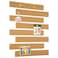 GoTiling Cork Board for Walls 8 Pack Felt Pin Board Bar Strips SelfAdhesive Lightweight Bulletin Board Cork Board for Office with 40 Push Pins No Damage for Wall
