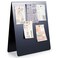 Leinuosen 1 Pcs 12 x 10 Inch Magnetic Bulletin Board Metal Magnet Board Magnet Display Stand for Tabletop Desktop Home Kitchen Office Decor Black