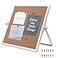kdafio 9898 Cork Board Bulletin Board Double Sided Pin Board with Silver Aluminum Border Desktop Small Cork Board with Stand Suitable for Home Office Desk Message Board or Picture Board
