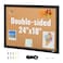 VEVOR Cork Board for Walls DoubleSided Cork 24 x 18 Bulletin Board Vision Board Push Pin Board with Framed for Office Home and School