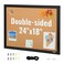 VEVOR Cork Board for Walls DoubleSided Cork 24 x 18 Bulletin Board Vision Board Push Pin Board with Framed for Office Home and School