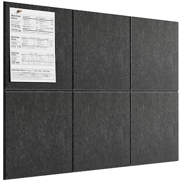 MaxGear Large Cork Board for Wall 36 x 24 Dark Gray Bulletin Board 6 Pack Felt Wall Tiles with Pushpins Cork Boards for Office Pin Board Tack Board Cork Boards