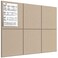 MaxGear Large Cork Board for Wall 36 x 24 Tan Bulletin Board 6 Pack Felt Wall Tiles with Pushpins Cork Boards for Office Pin Board Tack Board Cork Boards